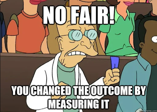 Futurama meme reference to the Heisenberg Principle